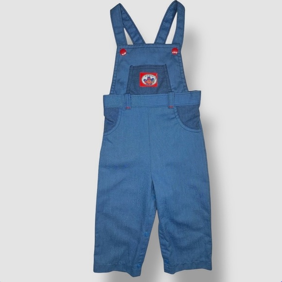 Carter's Other - Carters Vintage Bib Overalls Blue Rodeo Bear Infant Toddler 80s 90s 24 Mos NWT